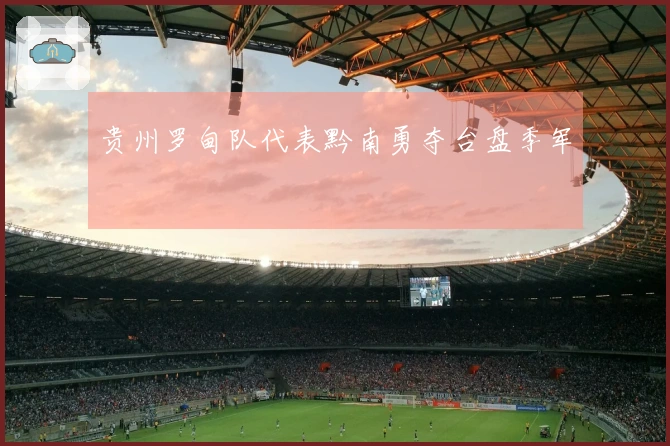 贵州罗甸队代表黔南勇夺台盘季军